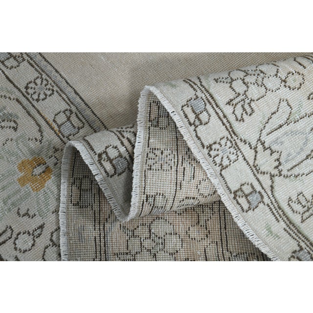 Textile 1970s Vintage Persian Handmade Wool Cotton Orange Area Rug For Sale - Image 7 of 11