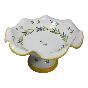 1960s Hand-Painted Italian Pottery Fruit Bowl