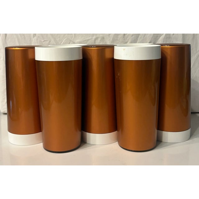 Stay cool by the pool, 1960's style! This set of 7 Thermo-Serve Tumblers are insulated to help keep your 12OZ cold drinks...