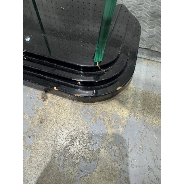 Transparent (Two Available) Vintage Modern Modernage Bent Glass 6 Piece Console Table For Sale - Image 8 of 10