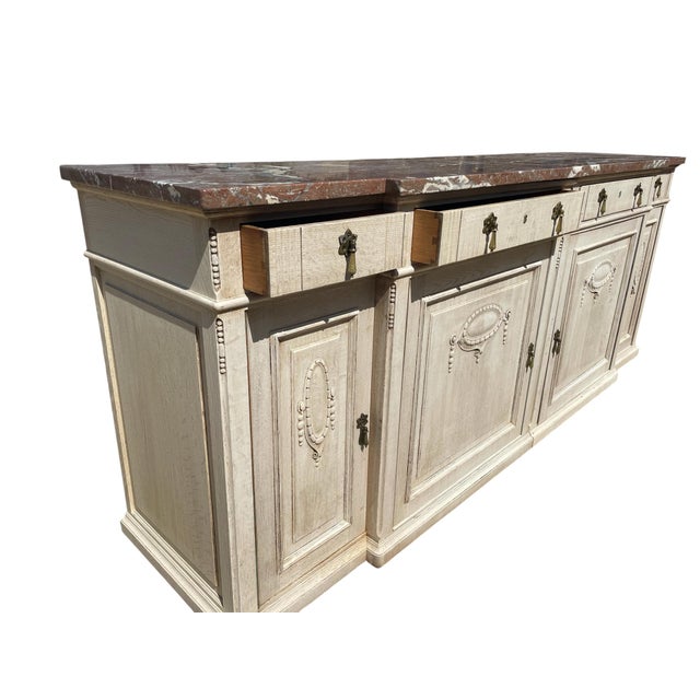 Vintage Conservatory Dresser with Belgian Marble Top, 1923 For Sale - Image 9 of 10