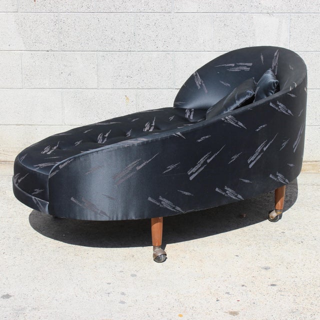 Adrian Pearsall for Craft Associates Mid Century Cloud Chaise Lounge. The lounge features a curved seat back and rounded...