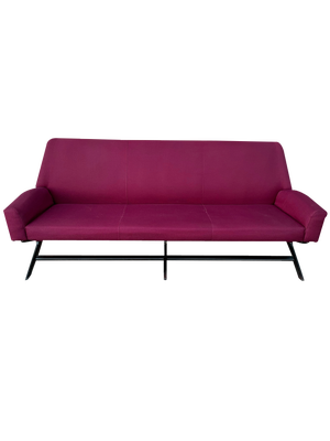 Italian Sofa in Bordeaux Fabric, 1960s