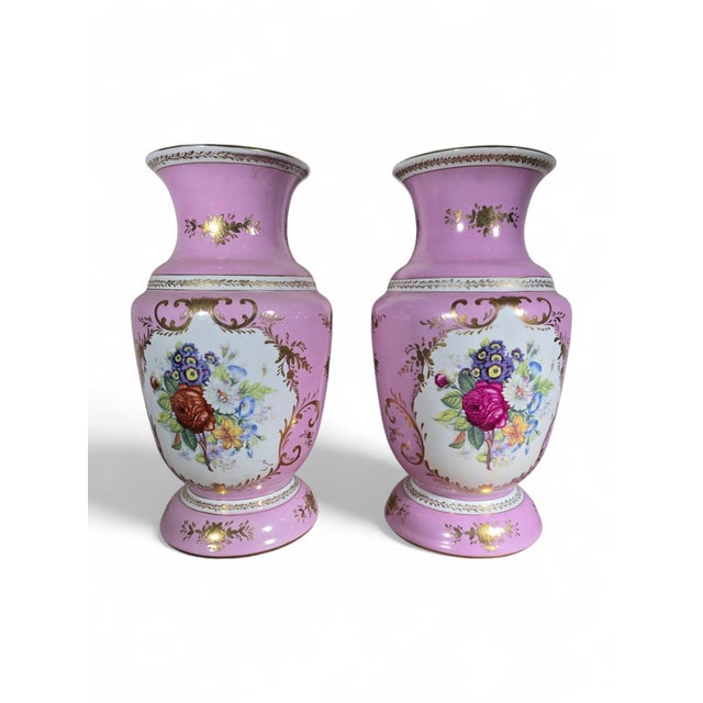 Dresden Porcelain Vases, 1900, Set of 2 For Sale - Image 6 of 13