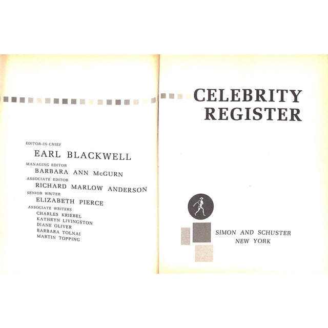"Celebrity Register" 1973 Blackwell, Earl For Sale - Image 10 of 13
