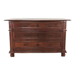 18th or 19th Century Spanish Baroque Chest in Oak or Elm, Circa 1800