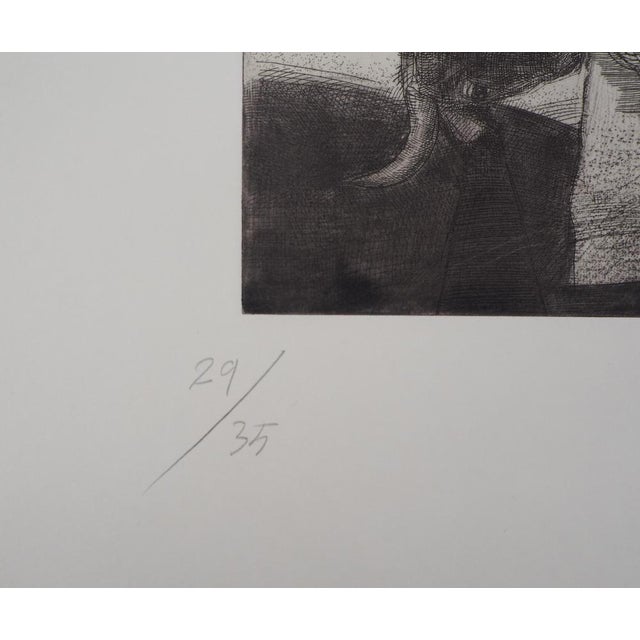 Modern Miguel Condé, Spanish Allegory, Original Engraving For Sale - Image 3 of 9