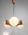 Vintage Italian Copper and Opaline Glass Chandelier For Sale - Image 10 of 18