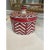 Modern Modern Decorative Red & Navy Chevron Bowl & Lid For Sale - Image 3 of 9