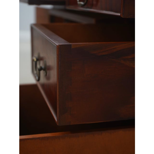 English Leather Top 3 Part Executive Partners Desk For Sale - Image 4 of 18