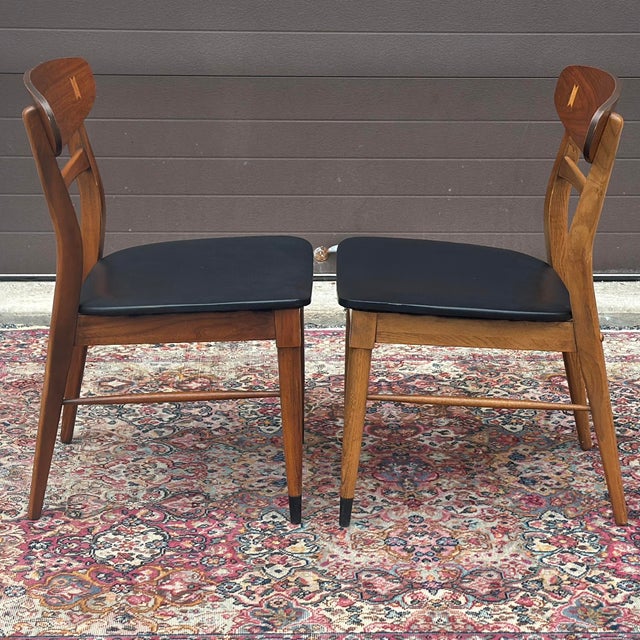Mid-Century Modern Lane Acclaim Dining Side Chairs - A Pair For Sale In Philadelphia - Image 6 of 13