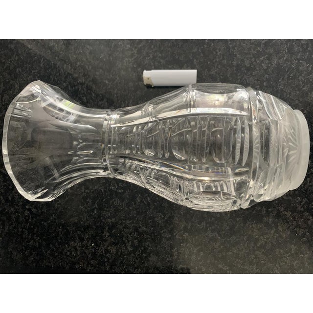 Large Heavy Crystal Vase, entirely hand polished, 1970s, so the cut may vary slightly, I mean the unevenness of the...