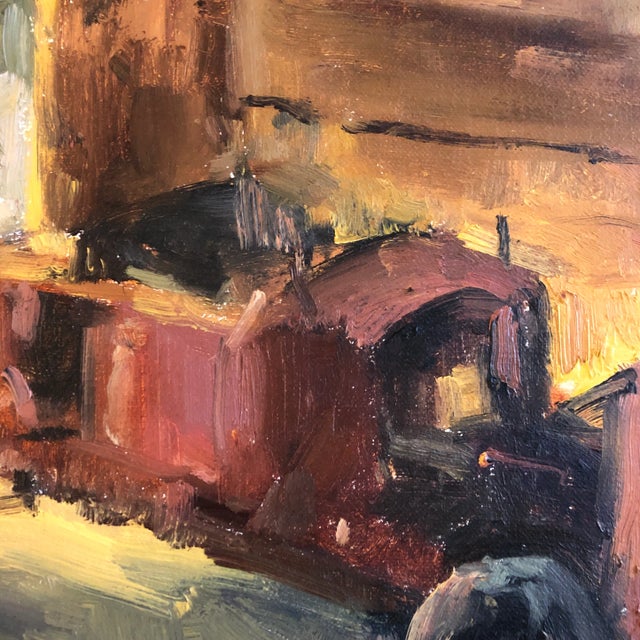 Contemporary Contemporary Impressionist Brigitte Kappe Original “1923 Columbia” Oil Painting Framed For Sale - Image 3 of 6