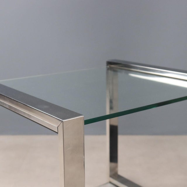 Vintage Bedside Tables with Glass Top, Set of 2 For Sale - Image 3 of 8