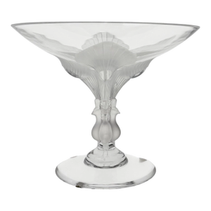 Lalique Art Deco Revival “Virginia Peacock” Crystal Compote