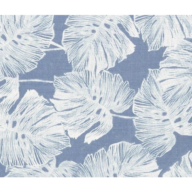 Sample - Schumacher Del Coco Fabric in Marine For Sale