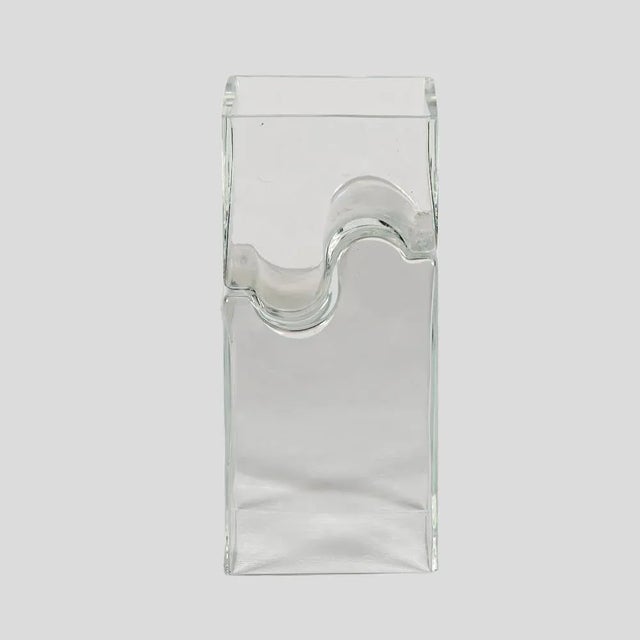 Clear Glass Composition Vase by Alfredo Barbini, 1960s For Sale - Image 6 of 6