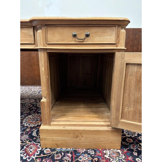 English Teak Wood Desk For Sale - Image 15 of 18