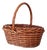 Vintage Large Willow Gathering Basket With Tall Handle For Sale