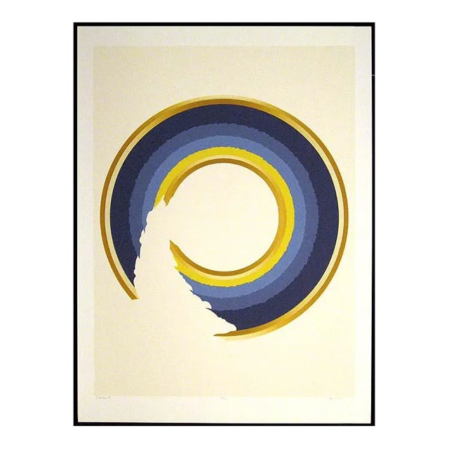 1980s Jim Boutwell "Intentions Iii" Hand Signed Art Serigraph Print Abstract For Sale