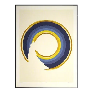 1980s Jim Boutwell "Intentions Iii" Hand Signed Art Serigraph Print Abstract