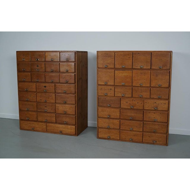 Vintage German Apothecary Cabinet in Pine and Oak, 1950s For Sale - Image 18 of 18