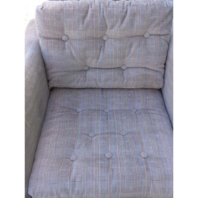 1970s Chrome Triple Rail Club Chair Attributed to George Mergenov For Sale In Jacksonville, FL - Image 6 of 9