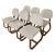 Italian Curved Wooden Chairs, 1960s, Set of 6 For Sale