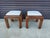 Mid-Century Modern 1970s Pair of Mid Century Modern Pencil Reed Rattan Stools For Sale - Image 3 of 12
