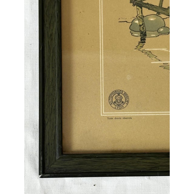 Rare original advertising illustration from a Berliet catalogue printed by the prestigious Draeger Printing House in 1907....