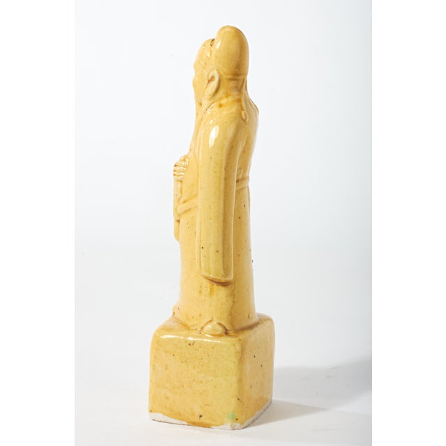 Mid 20th Century Chinese Wise Man Ceramic Figurine For Sale - Image 12 of 18