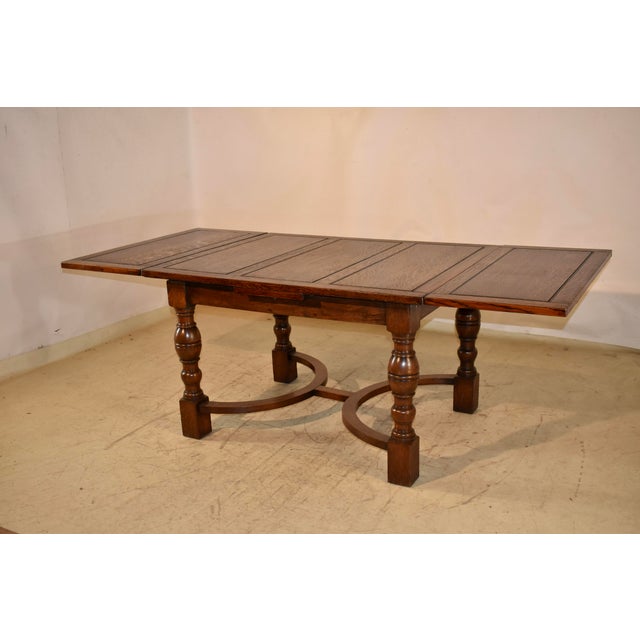 Waring and Gillow Signed Paneled Top Draw-Leaf Table, Circa 1920 For Sale - Image 9 of 13