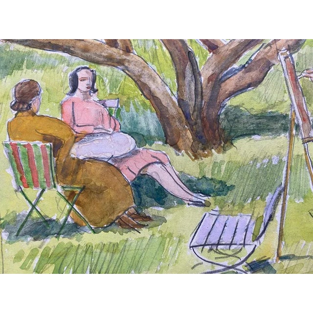 Alexandre Blanchet, Torcapel Family, 1920s, Watercolor, in Very Good conditions. Designed 1920 to 1949 This piece has an...