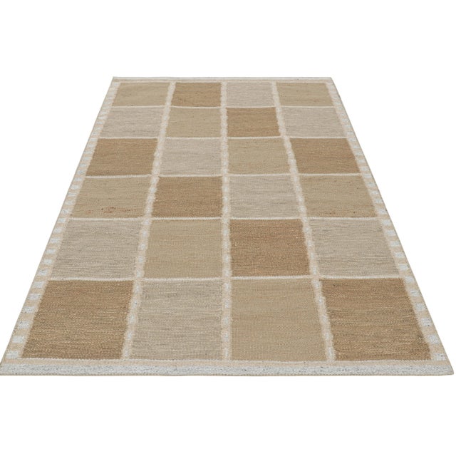 Not Yet Made - Made To Order Rug & Kilim’s Scandinavian Style Rug in Beige-Brown & Cream Geometric Patterns - 10x14 For Sale - Image 5 of 7