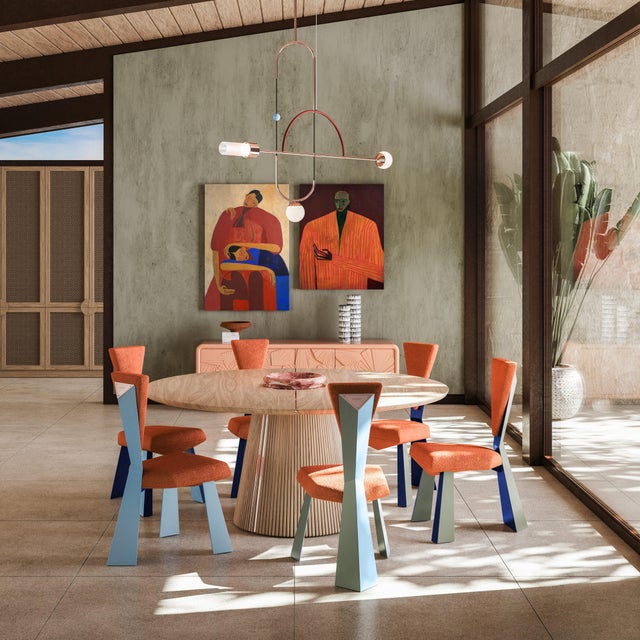 Blue Kju Bist Dining Chair by Malabar For Sale - Image 8 of 14