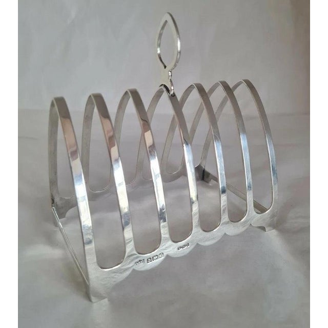 Sterling Silver Seven-Bar Toast Rack from S. Blanckensee & Son, 1933 For Sale - Image 3 of 6