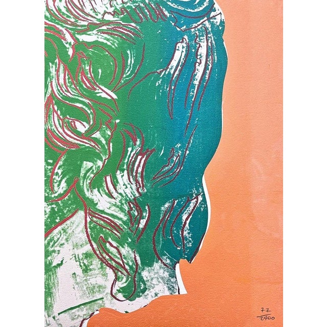 Pop Art 1986 Carnegie Museum of Art After Andy Warhol "Alexander the Great Orange" Lithograph For Sale - Image 3 of 7