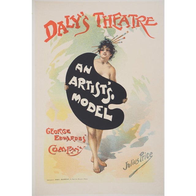 Julius Mendes Price, An Artist’s Model, 1895, Original Lithograph For Sale - Image 9 of 9