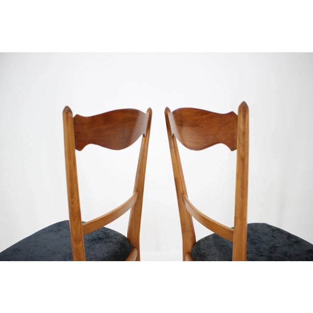 Italian Beech Dining Chairs, 1960s, Set of 4, in Very Good conditions. Designed 1960 to 1969
