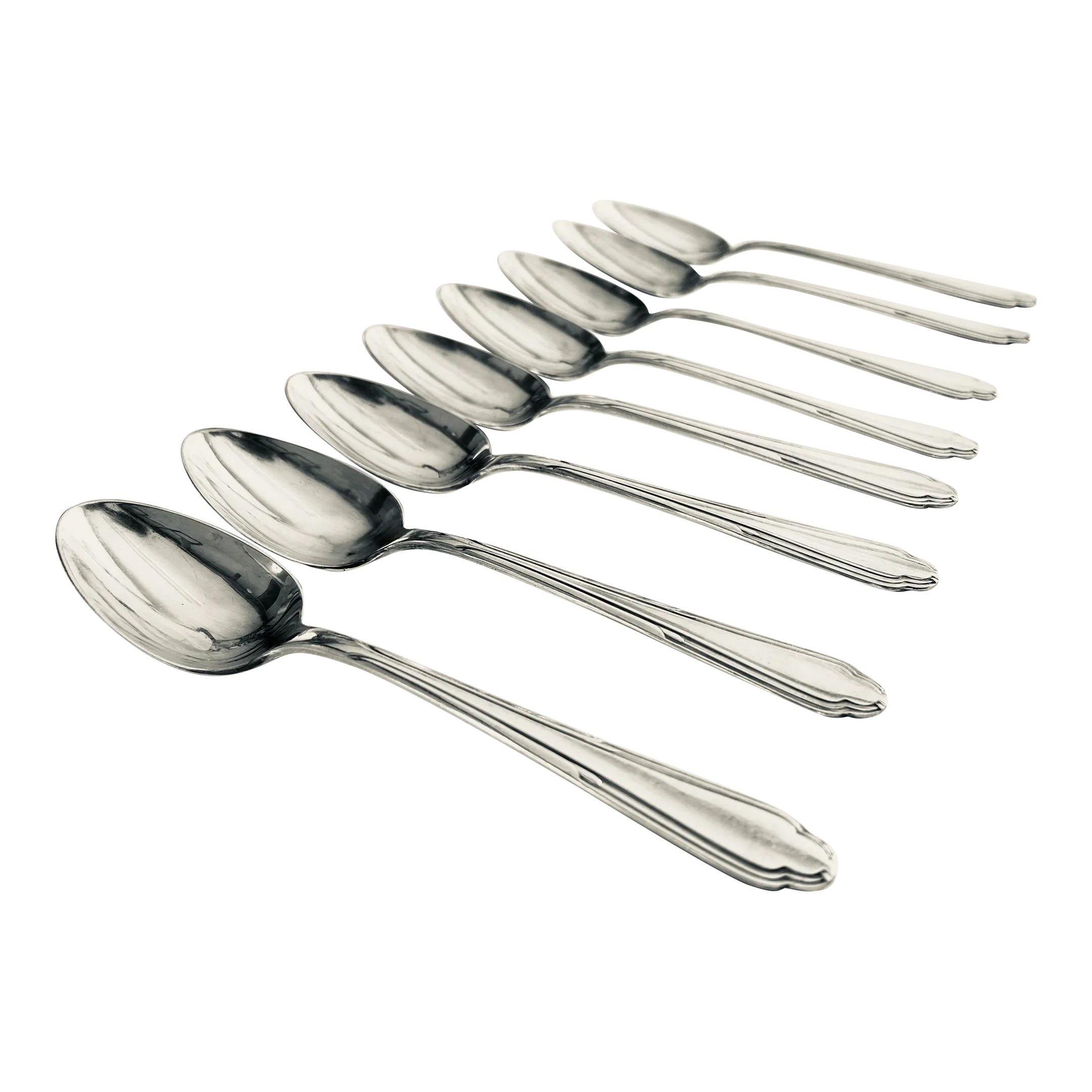 Vintage Rogers XII Overlaid Is Silver Plate Table Spoons- Set of 8