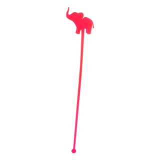 Hot Pink Elephant Drink Stirrers - Set of 6 For Sale