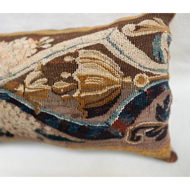 Traditional Decorative Pillow Crafted From an Exquisite 18th-Century Tapestry For Sale - Image 3 of 6