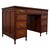 An impressive early 20th-century English desk, finely crafted from walnut and distinguished by its traditional nine-drawer...