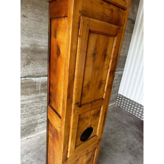 Antique Early 19th Century French Cherrywood Grandfather Clock Case For Sale - Image 9 of 18