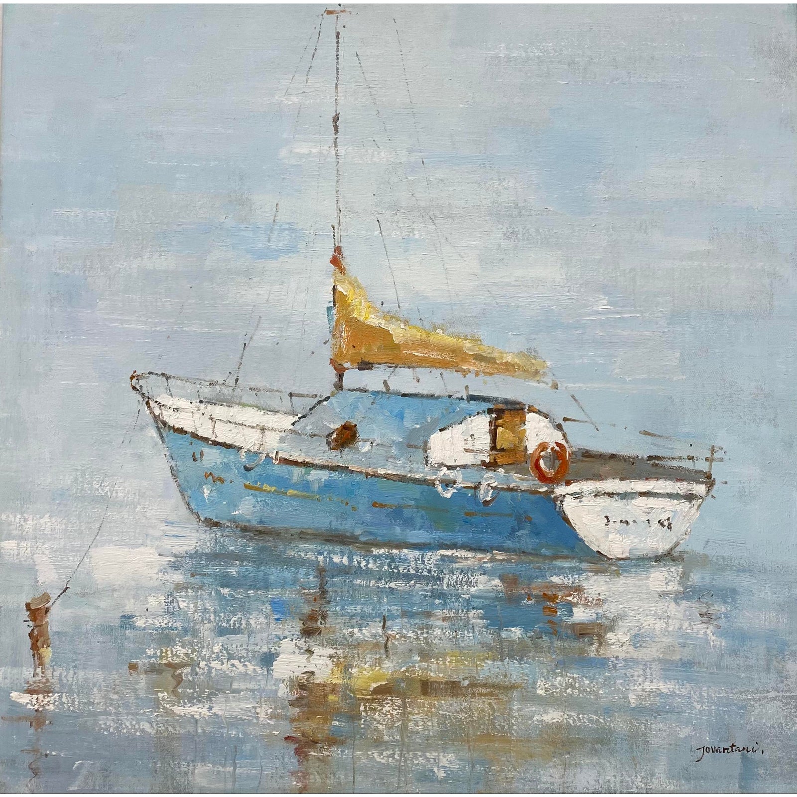 Abstract Nautical Original Oil Painting Chairish