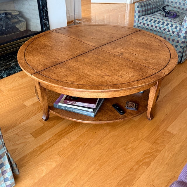 Woodland Furniture Woodland Furniture Round Coffee Table For Sale - Image 4 of 7