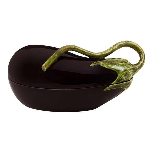 Bordallo Pinheiro Eggplant Box, 55 oz For Sale