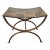 Vintage French Wrought Iron Curule Stool For Sale