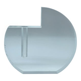1970s Italian Design Geometric Lucite Stem Vase For Sale