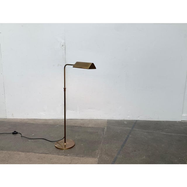 Vintage Hollywood Regency German Brass Floor Lamp by Florian Schulz For Sale - Image 11 of 18